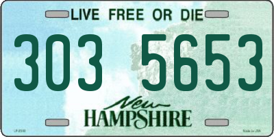 NH license plate 3035653
