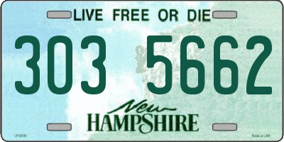 NH license plate 3035662
