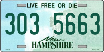 NH license plate 3035663