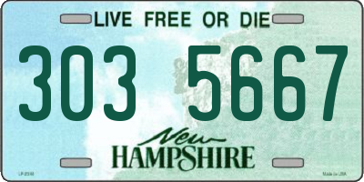NH license plate 3035667