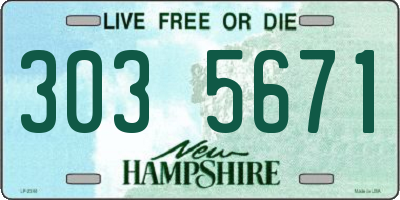 NH license plate 3035671