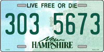 NH license plate 3035673
