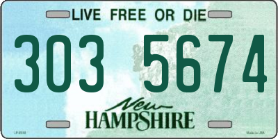 NH license plate 3035674