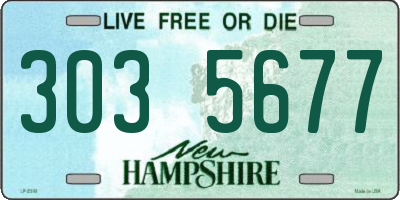 NH license plate 3035677