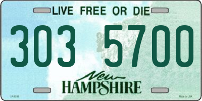NH license plate 3035700