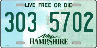 NH license plate 3035702