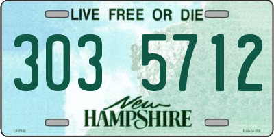 NH license plate 3035712