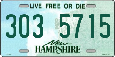 NH license plate 3035715