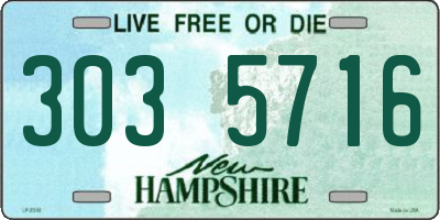 NH license plate 3035716