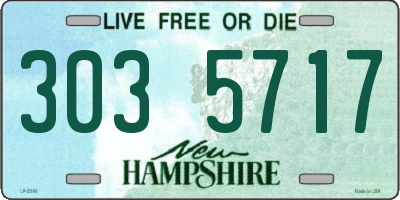 NH license plate 3035717