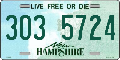 NH license plate 3035724