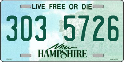 NH license plate 3035726