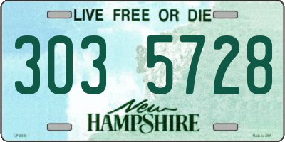 NH license plate 3035728