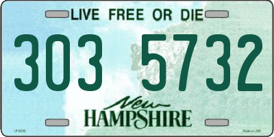 NH license plate 3035732