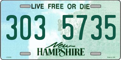 NH license plate 3035735