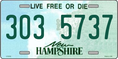 NH license plate 3035737