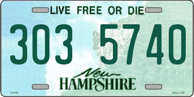 NH license plate 3035740