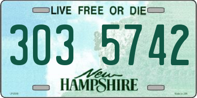 NH license plate 3035742
