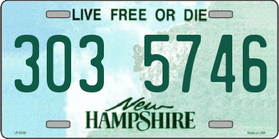 NH license plate 3035746