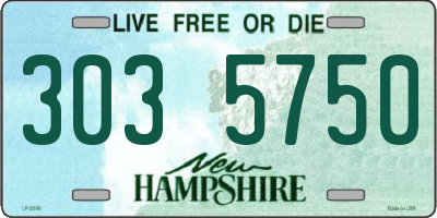 NH license plate 3035750