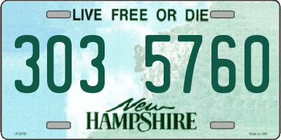 NH license plate 3035760