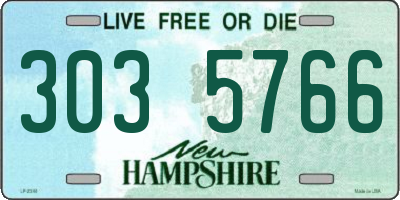 NH license plate 3035766