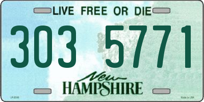 NH license plate 3035771