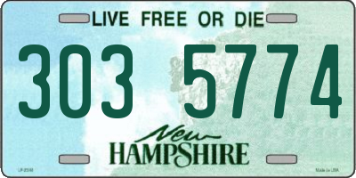 NH license plate 3035774