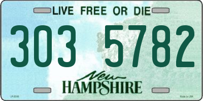 NH license plate 3035782