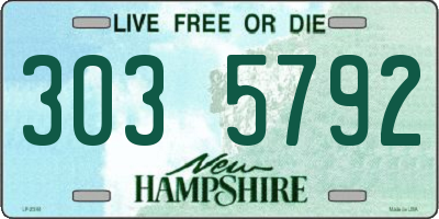 NH license plate 3035792