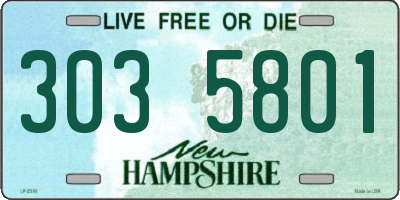 NH license plate 3035801