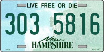 NH license plate 3035816
