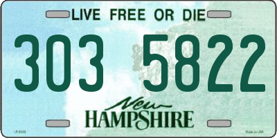 NH license plate 3035822