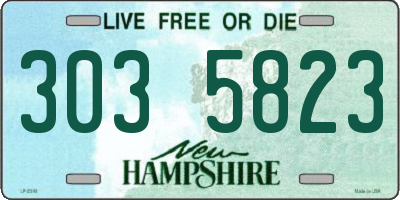 NH license plate 3035823