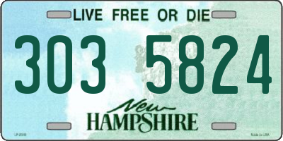 NH license plate 3035824