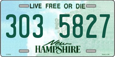 NH license plate 3035827