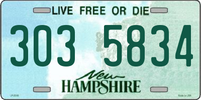 NH license plate 3035834