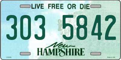 NH license plate 3035842
