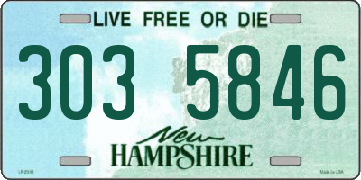NH license plate 3035846