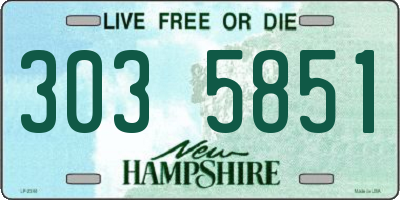 NH license plate 3035851
