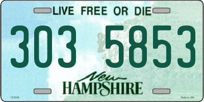 NH license plate 3035853