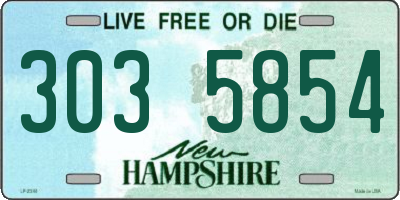 NH license plate 3035854