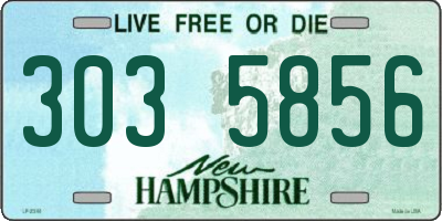 NH license plate 3035856