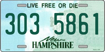 NH license plate 3035861