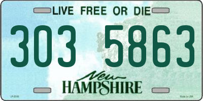 NH license plate 3035863