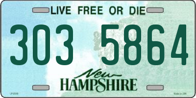 NH license plate 3035864