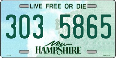 NH license plate 3035865