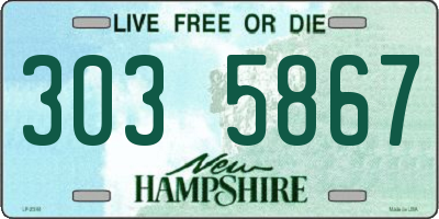 NH license plate 3035867