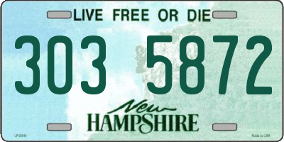 NH license plate 3035872