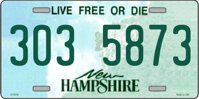 NH license plate 3035873